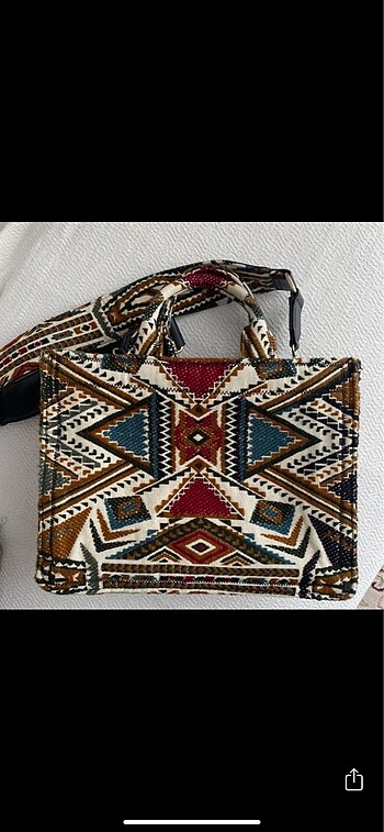 Zara etnik desen çanta - Görsel 3