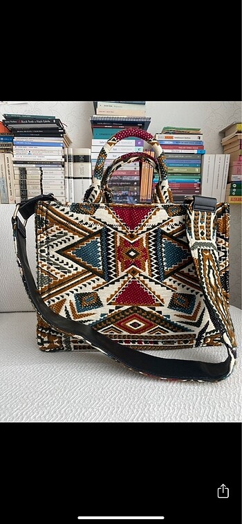 Zara etnik desen çanta - Görsel 2