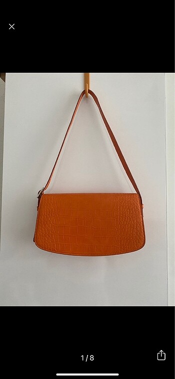 Mango turuncu çanta - Görsel 3