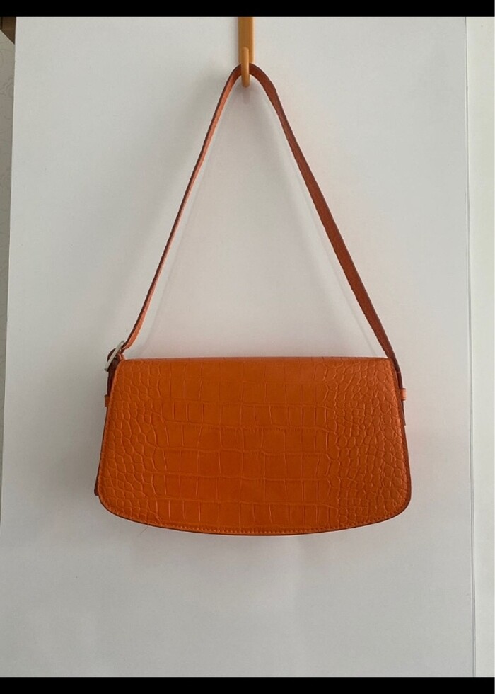 Mango turuncu çanta - Görsel 3