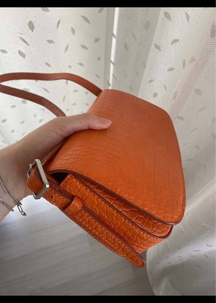 Mango turuncu çanta - Görsel 2