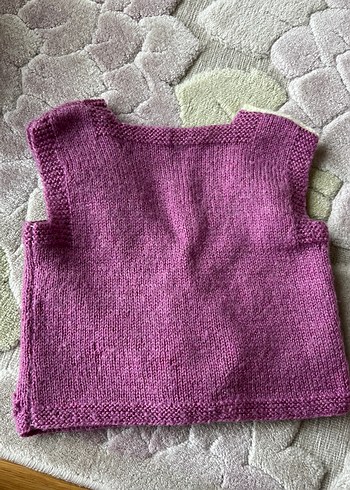 Nakışlı Örgü Kız Çocuk Süveter - Görsel 4