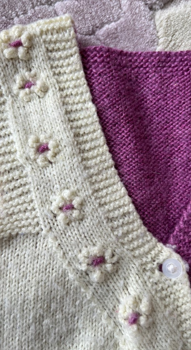 Nakışlı Örgü Kız Çocuk Süveter - Görsel 2