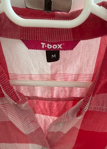 Pembe Ekoseli Pamuklu Kadın Gömlek - Görsel 2