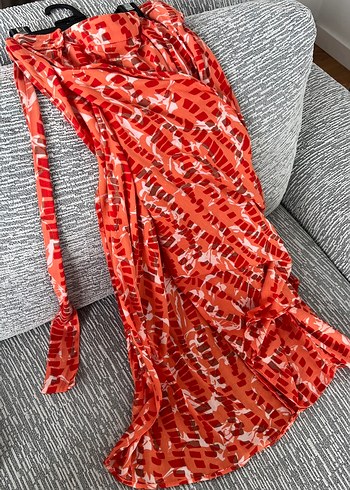 Renkli Desenli Midi Kadın Etek - Görsel 3