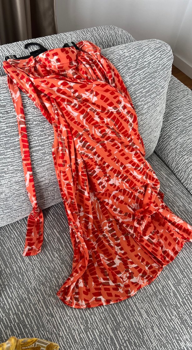 Renkli Desenli Midi Kadın Etek - Görsel 3