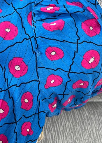 Mavi Desenli Salaş Kadın Elbise - Görsel 10