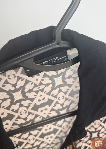 Düğmeli Bohem Desenli Kadın Gömlek - Görsel 3