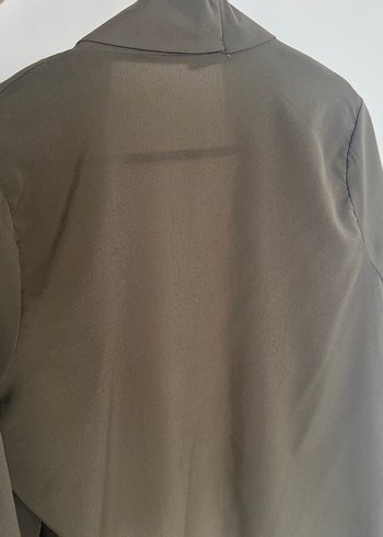 Haki şifon bluz - Görsel 5