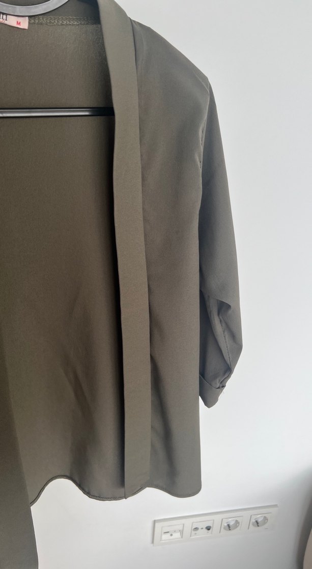 Haki şifon bluz - Görsel 2