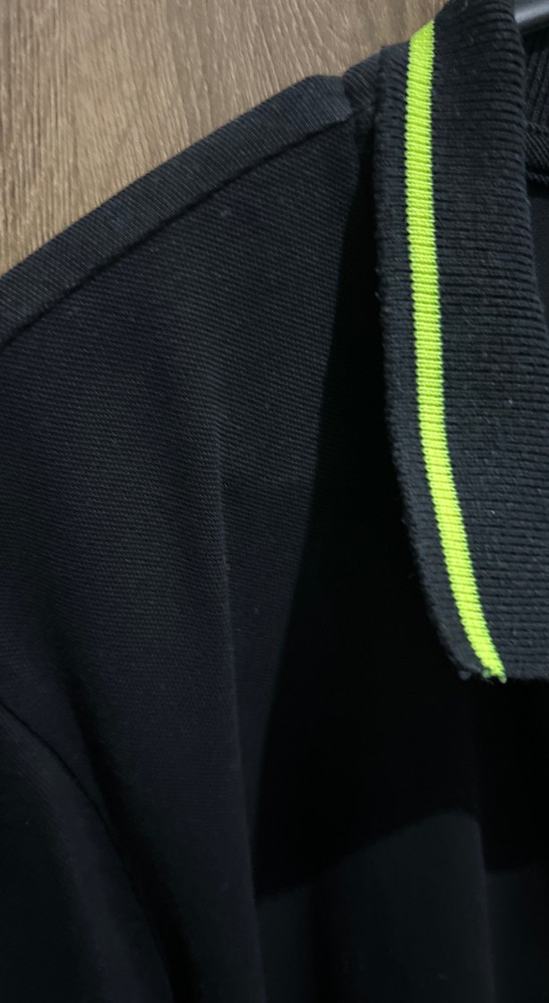 Fermuarlı Siyah Erkek Polo Tişört - Görsel 4