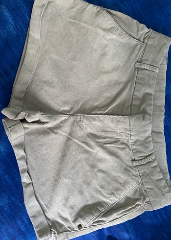 Zara gri ince fitilli kadife şort