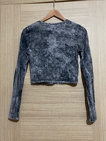 s Beden Gri uzun kollu crop
