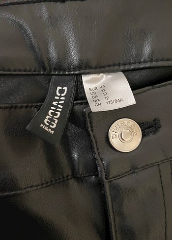 Siyah Deri Kadın Pantolon - Görsel 2