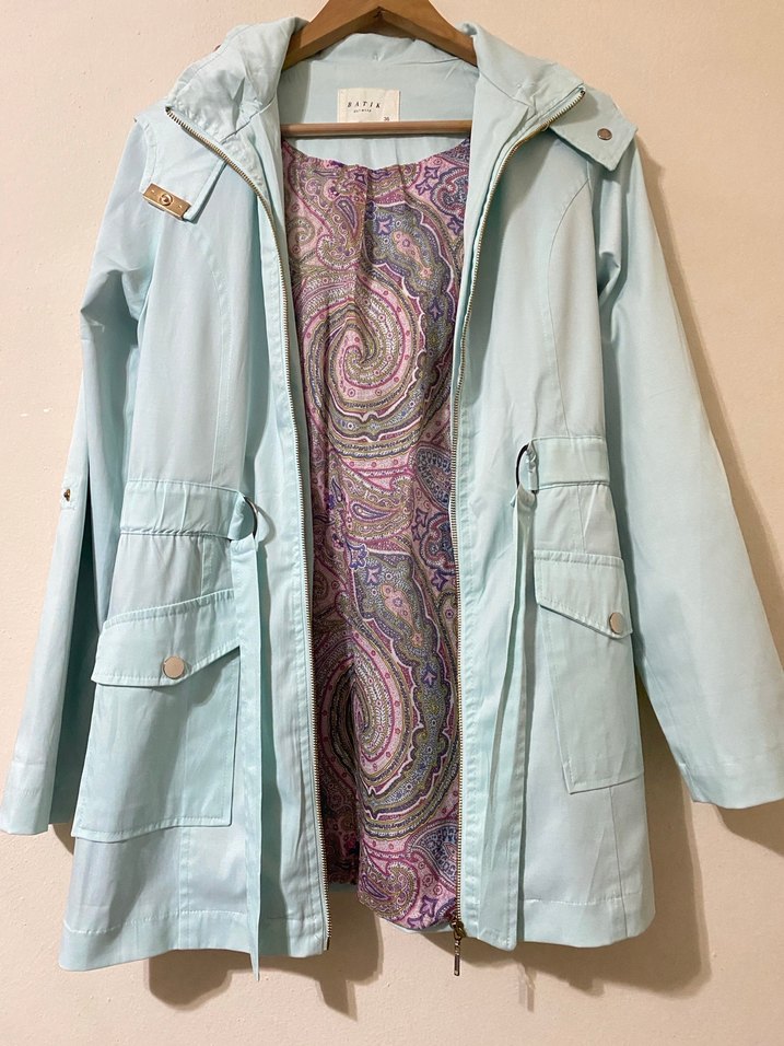 Kız Yağmurluk Fermuarlı Cep Detaylı - Görsel 2