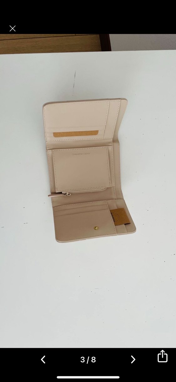 Bej Deri Valentino Kadın Cüzdan - Görsel 2