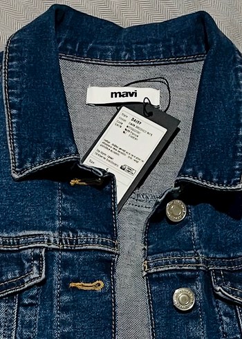 Mavi Düğmeli Denim Ceket - Görsel 3