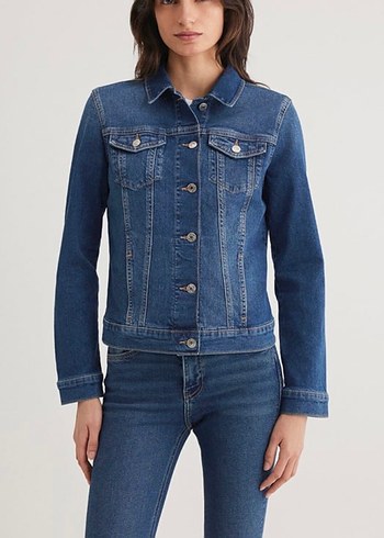 Mavi Düğmeli Denim Ceket - Görsel 7