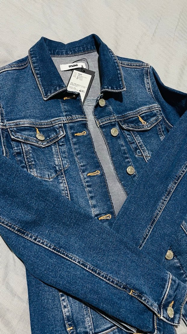 Mavi Düğmeli Denim Ceket - Görsel 4