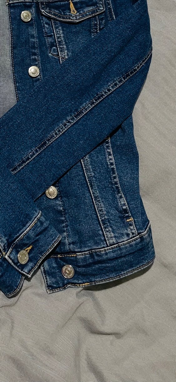 Mavi Düğmeli Denim Ceket - Görsel 5