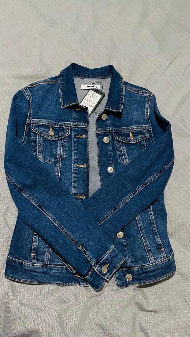 Mavi Düğmeli Denim Ceket - Görsel 2