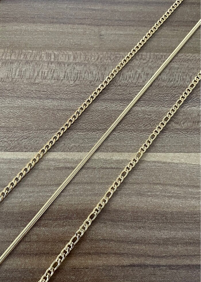 Çelik altın kolye - Görsel 2