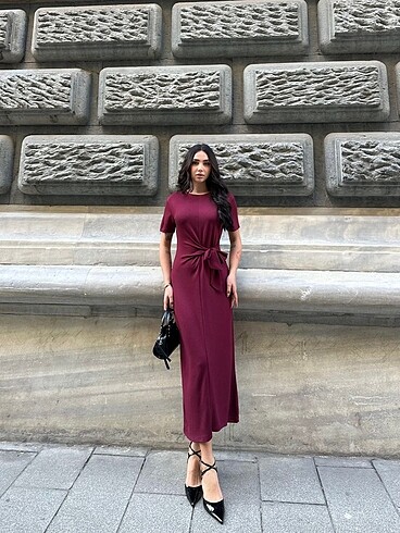 Oysho bağlamalı elbise