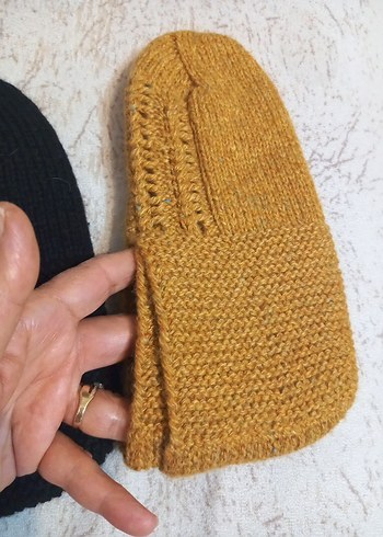 Kahverengi Örgü Kadın Bere - Görsel 4