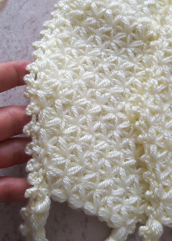 Beyaz Örgü Banyo Süngeri tene fiyatı - Görsel 2