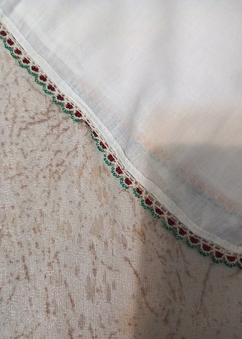 Pamuklu Beyaz Fular Kenarında Fırfırlı - Görsel 13