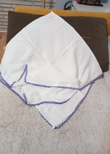 Pamuklu Beyaz Fular Kenarında Fırfırlı - Görsel 6