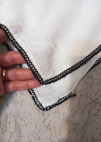 Pamuklu Beyaz Fular Kenarında Fırfırlı - Görsel 11