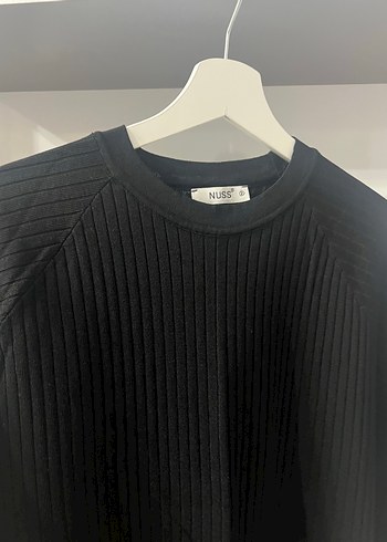 l Beden NUSS Kadın Siyah Triko Sweatshirt