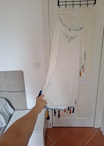 m beden pamuklu plaj kıyafeti organik kumaştır - Görsel 8