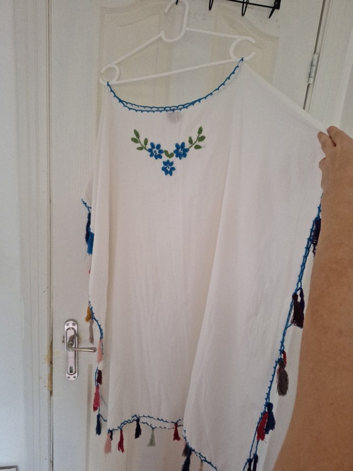 m beden pamuklu plaj kıyafeti organik kumaştır - Görsel 5