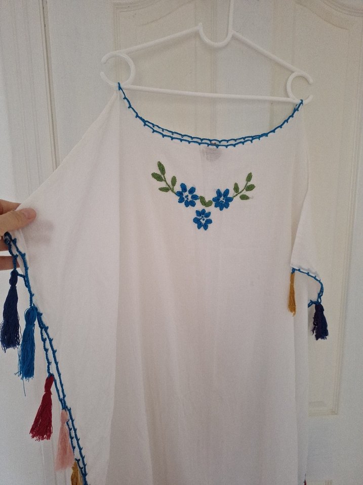 m beden pamuklu plaj kıyafeti organik kumaştır - Görsel 4