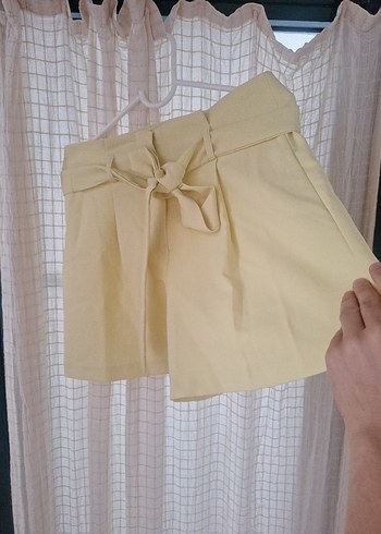 s Beden 36 beden beli kuşakli kumaş şort