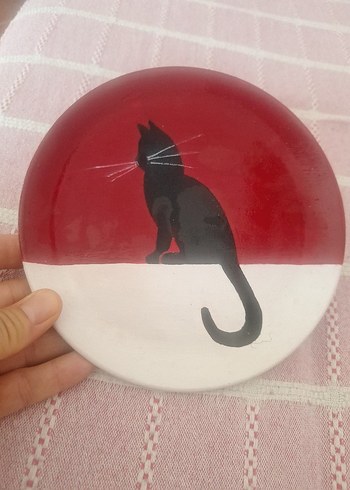 Kırmızı Kedi Desenli Kedi Aksesuarı - Görsel 2