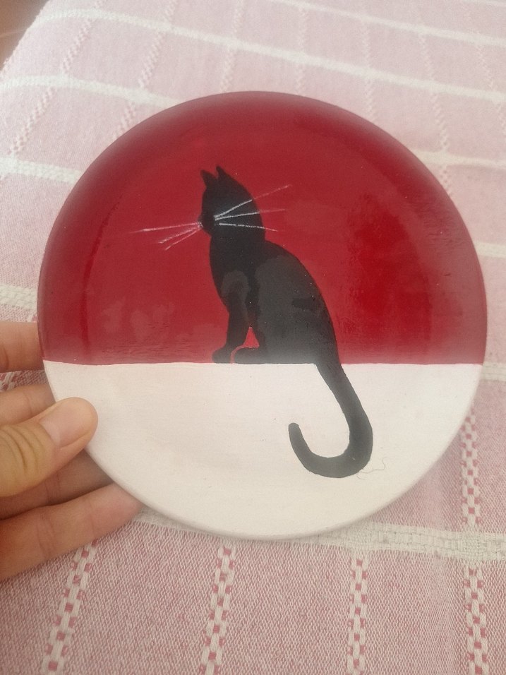 Kırmızı Kedi Desenli Kedi Aksesuarı - Görsel 2