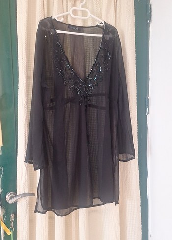 L beden yakasi islemeli pareo - Görsel 10