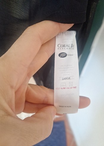 L beden yakasi islemeli pareo - Görsel 8