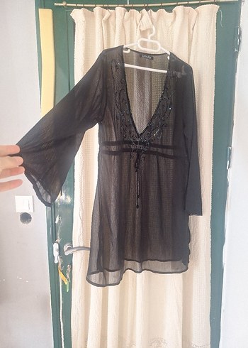 L beden yakasi islemeli pareo - Görsel 6