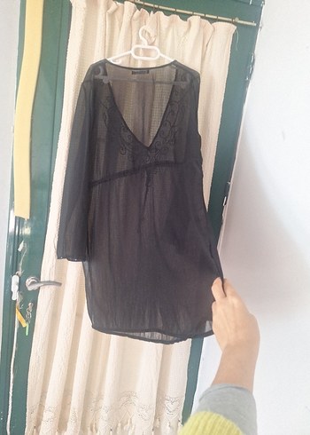 L beden yakasi islemeli pareo - Görsel 2