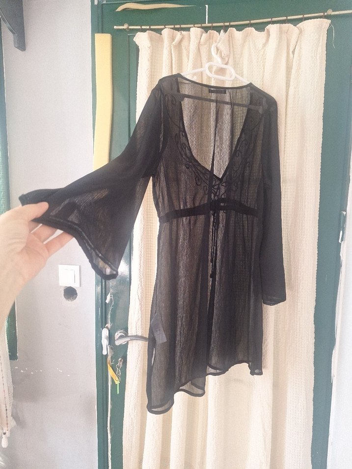 L beden yakasi islemeli pareo - Görsel 3