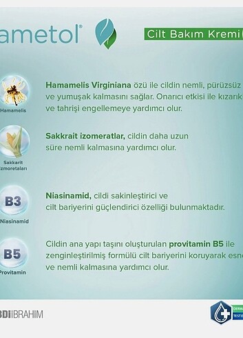 Beden Hametol Cilt Bakım Kremi
