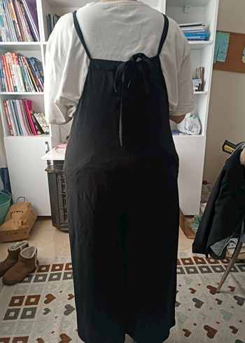 Siyah V Yaka Salaş Tulum - Görsel 2