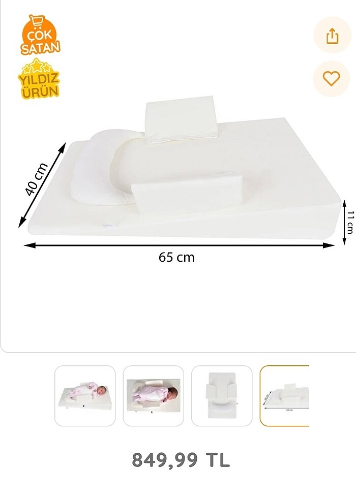 Sevi bebe Reflü yatağı - Görsel 4