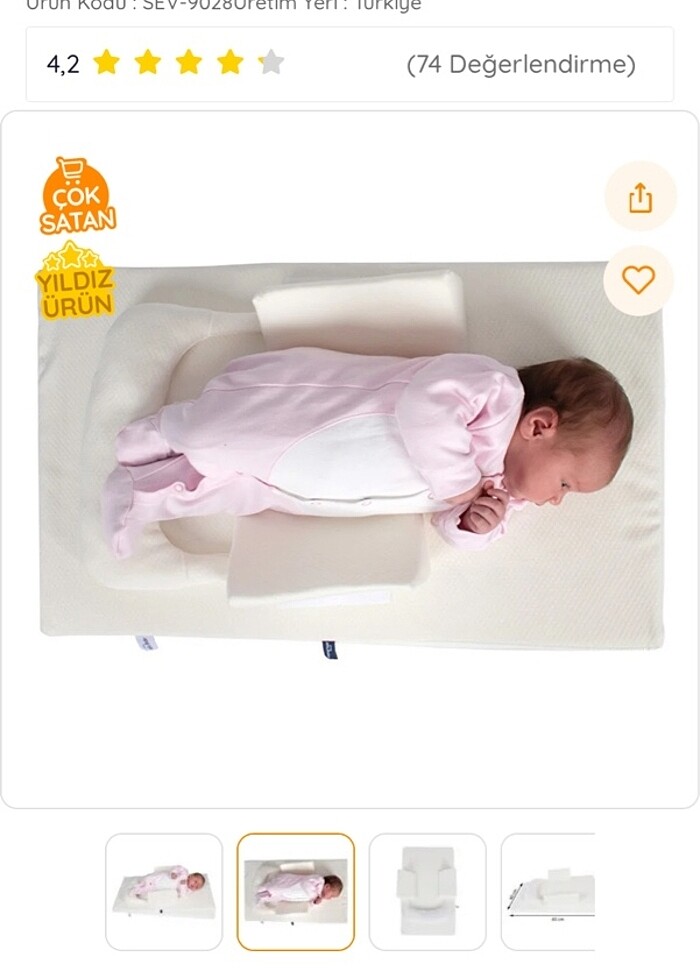 Sevi bebe Reflü yatağı - Görsel 5