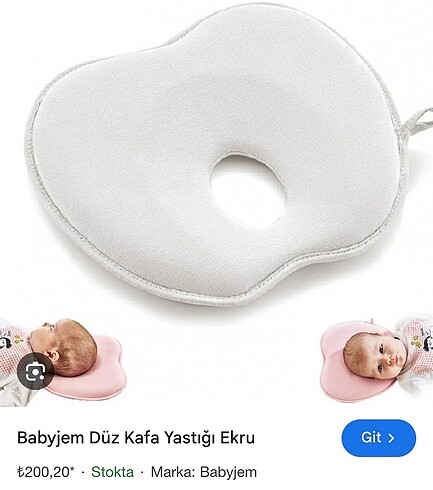 Babyjem düz kafa yastığı