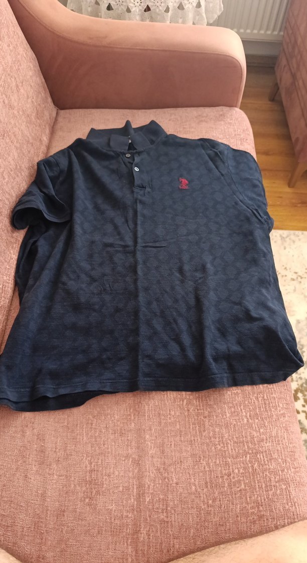 Erkek Siyah Düğmeli Polo Tişört - Görsel 2